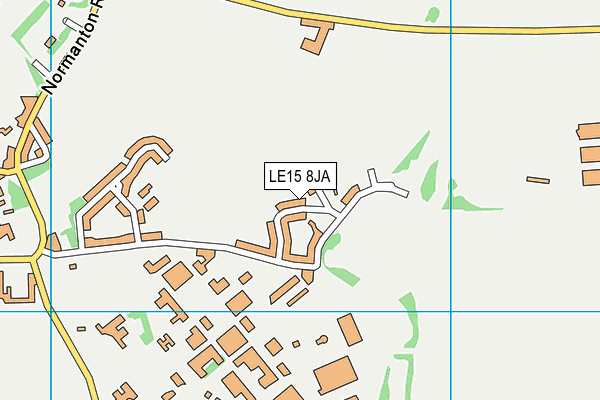 LE15 8JA map - OS VectorMap District (Ordnance Survey) LE15 8JA map - OS VectorMap District (Ordnance Survey)