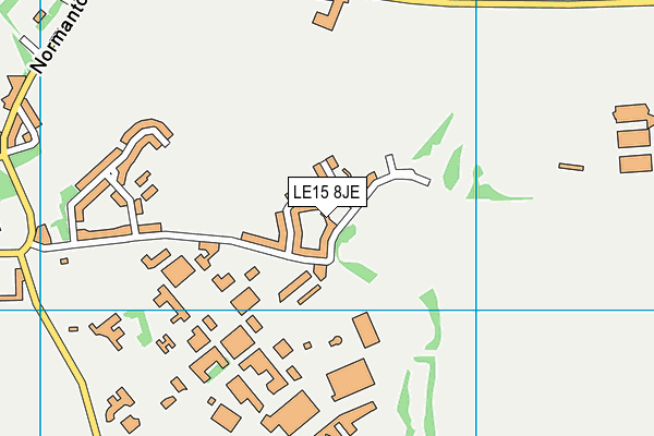 LE15 8JE map - OS VectorMap District (Ordnance Survey) LE15 8JE map - OS VectorMap District (Ordnance Survey)