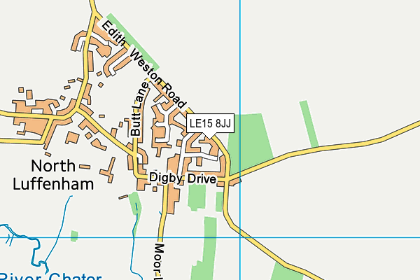 LE15 8JJ map - OS VectorMap District (Ordnance Survey) LE15 8JJ map - OS VectorMap District (Ordnance Survey)