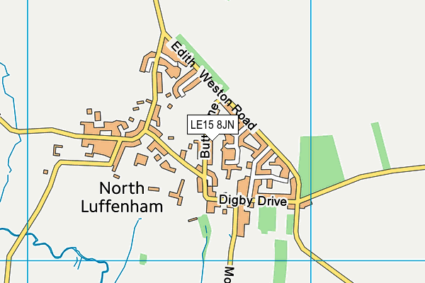 LE15 8JN map - OS VectorMap District (Ordnance Survey) LE15 8JN map - OS VectorMap District (Ordnance Survey)