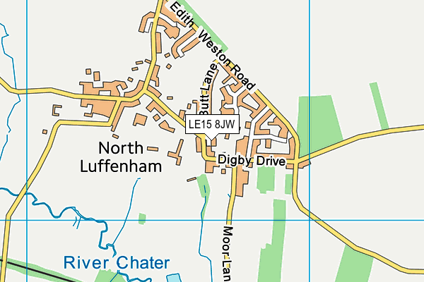 LE15 8JW map - OS VectorMap District (Ordnance Survey) LE15 8JW map - OS VectorMap District (Ordnance Survey)
