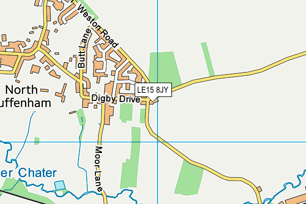LE15 8JY map - OS VectorMap District (Ordnance Survey) LE15 8JY map - OS VectorMap District (Ordnance Survey)