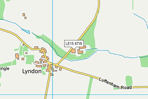 LE15 8TW map - OS VectorMap District (Ordnance Survey) LE15 8TW map - OS VectorMap District (Ordnance Survey)