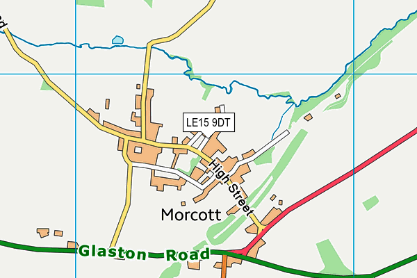 LE15 9DT map - OS VectorMap District (Ordnance Survey)