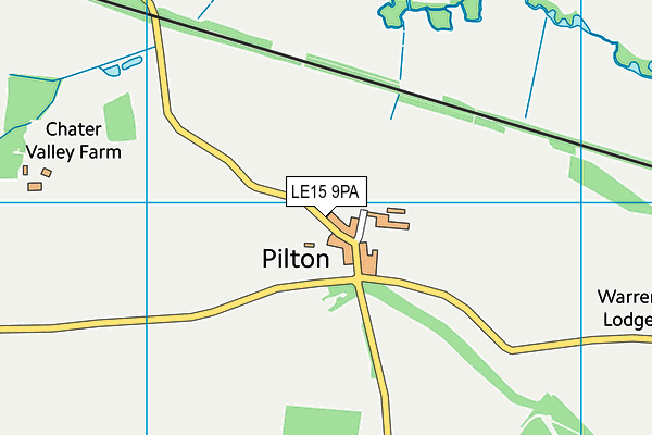 LE15 9PA map - OS VectorMap District (Ordnance Survey)