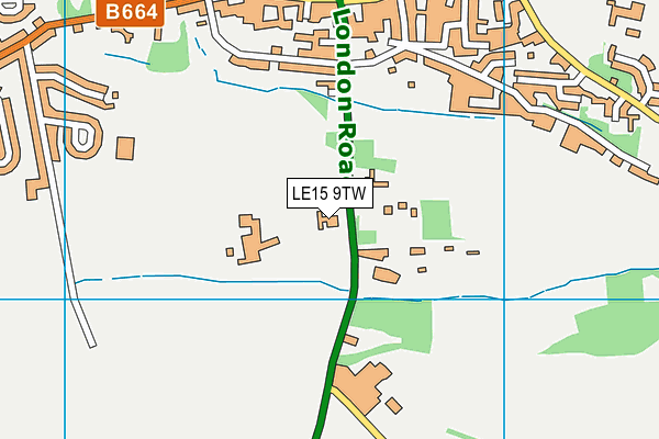 LE15 9TW map - OS VectorMap District (Ordnance Survey) LE15 9TW map - OS VectorMap District (Ordnance Survey)