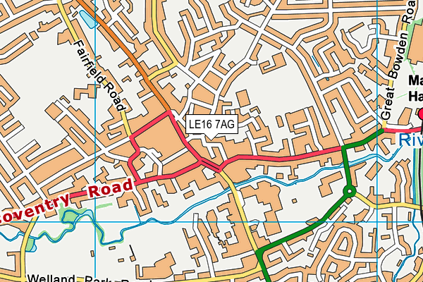 LE16 7AG map - OS VectorMap District (Ordnance Survey) LE16 7AG map - OS VectorMap District (Ordnance Survey)