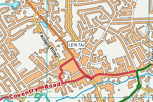 LE16 7AJ map - OS VectorMap District (Ordnance Survey) LE16 7AJ map - OS VectorMap District (Ordnance Survey)