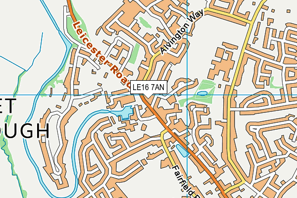 LE16 7AN map - OS VectorMap District (Ordnance Survey) LE16 7AN map - OS VectorMap District (Ordnance Survey)