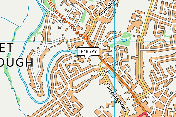 LE16 7AY map - OS VectorMap District (Ordnance Survey) LE16 7AY map - OS VectorMap District (Ordnance Survey)
