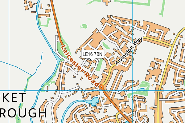 LE16 7BN map - OS VectorMap District (Ordnance Survey) LE16 7BN map - OS VectorMap District (Ordnance Survey)