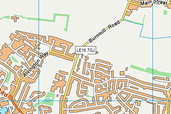 LE16 7GJ map - OS VectorMap District (Ordnance Survey) LE16 7GJ map - OS VectorMap District (Ordnance Survey)