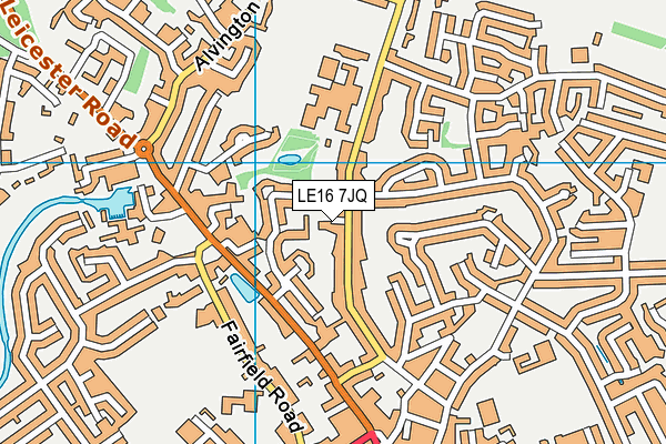 LE16 7JQ map - OS VectorMap District (Ordnance Survey) LE16 7JQ map - OS VectorMap District (Ordnance Survey)