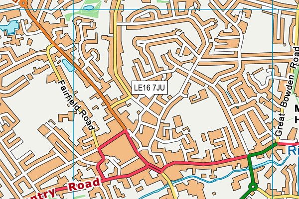 LE16 7JU map - OS VectorMap District (Ordnance Survey) LE16 7JU map - OS VectorMap District (Ordnance Survey)