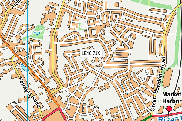 LE16 7JX map - OS VectorMap District (Ordnance Survey) LE16 7JX map - OS VectorMap District (Ordnance Survey)
