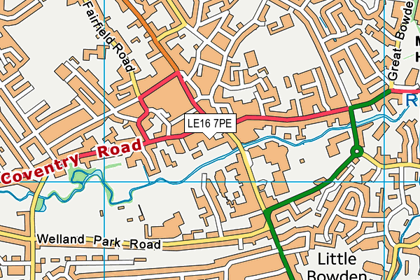 LE16 7PE map - OS VectorMap District (Ordnance Survey) LE16 7PE map - OS VectorMap District (Ordnance Survey)