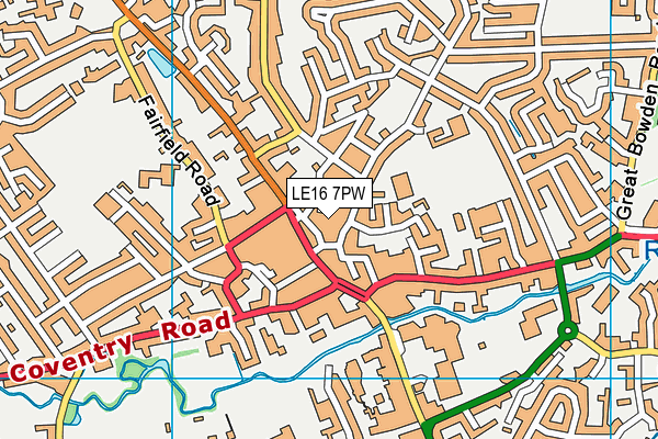 LE16 7PW map - OS VectorMap District (Ordnance Survey) LE16 7PW map - OS VectorMap District (Ordnance Survey)