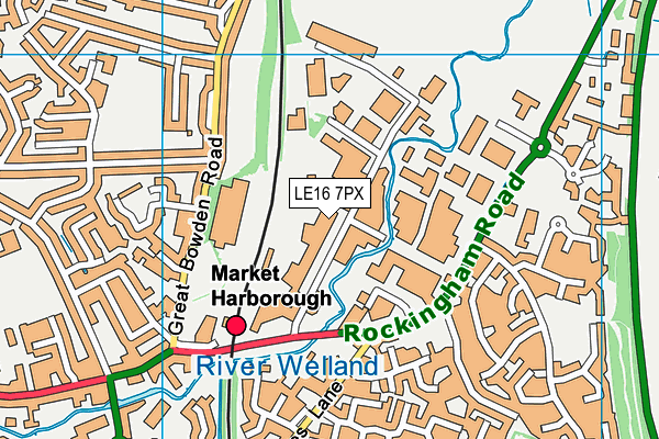 LE16 7PX map - OS VectorMap District (Ordnance Survey) LE16 7PX map - OS VectorMap District (Ordnance Survey)