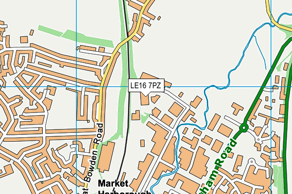 LE16 7PZ map - OS VectorMap District (Ordnance Survey) LE16 7PZ map - OS VectorMap District (Ordnance Survey)