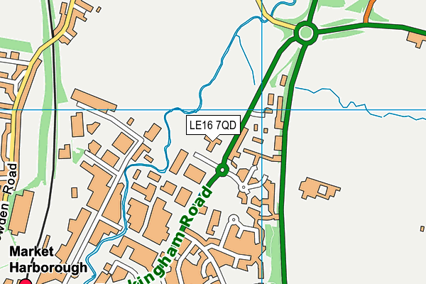 LE16 7QD map - OS VectorMap District (Ordnance Survey) LE16 7QD map - OS VectorMap District (Ordnance Survey)