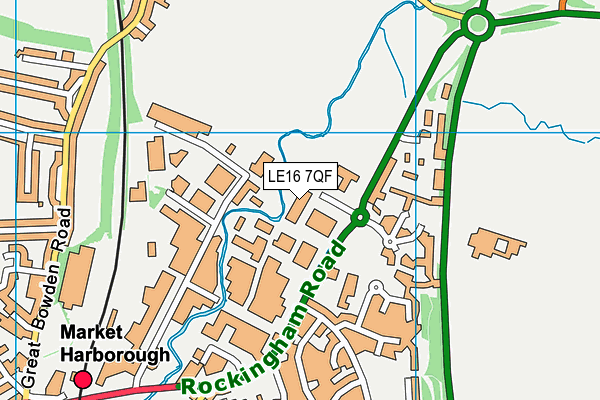 LE16 7QF map - OS VectorMap District (Ordnance Survey) LE16 7QF map - OS VectorMap District (Ordnance Survey)