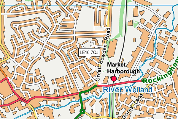 LE16 7QJ map - OS VectorMap District (Ordnance Survey) LE16 7QJ map - OS VectorMap District (Ordnance Survey)