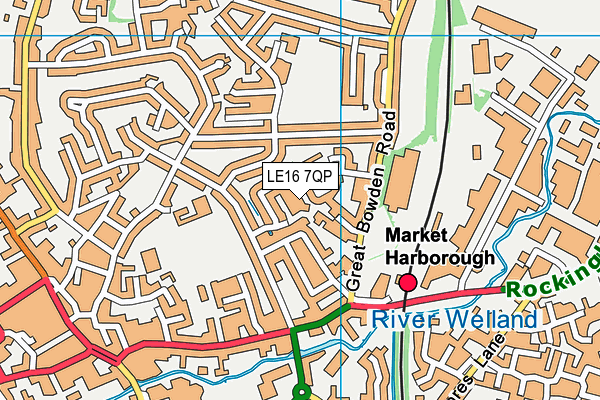 LE16 7QP map - OS VectorMap District (Ordnance Survey) LE16 7QP map - OS VectorMap District (Ordnance Survey)