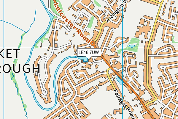 LE16 7UW map - OS VectorMap District (Ordnance Survey) LE16 7UW map - OS VectorMap District (Ordnance Survey)