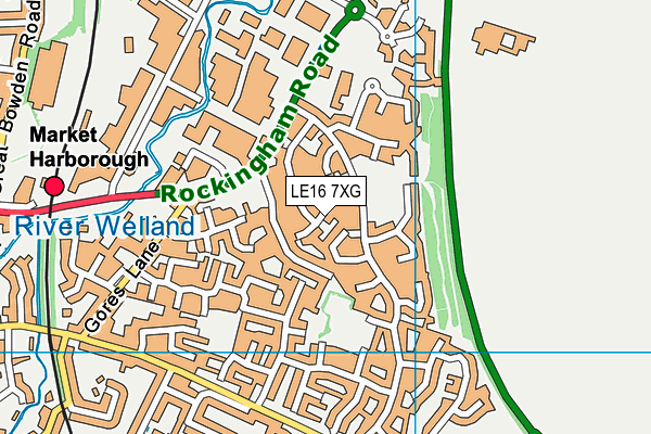 LE16 7XG map - OS VectorMap District (Ordnance Survey) LE16 7XG map - OS VectorMap District (Ordnance Survey)