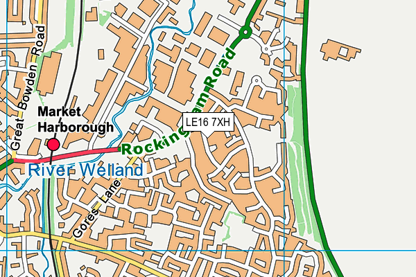 LE16 7XH map - OS VectorMap District (Ordnance Survey) LE16 7XH map - OS VectorMap District (Ordnance Survey)