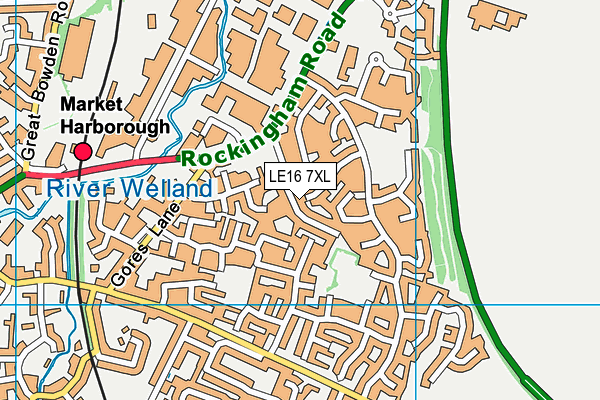 LE16 7XL map - OS VectorMap District (Ordnance Survey) LE16 7XL map - OS VectorMap District (Ordnance Survey)