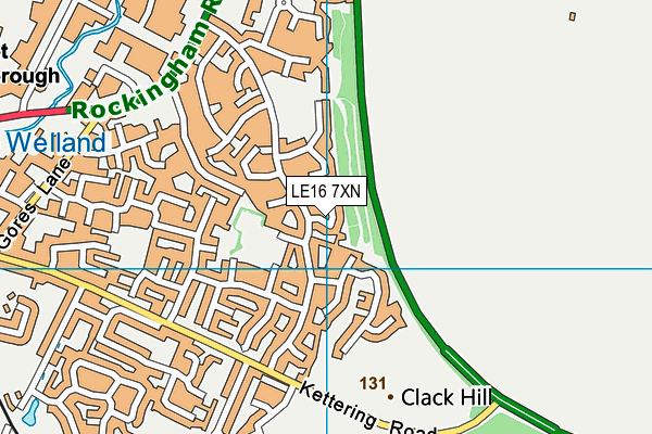 LE16 7XN map - OS VectorMap District (Ordnance Survey) LE16 7XN map - OS VectorMap District (Ordnance Survey)