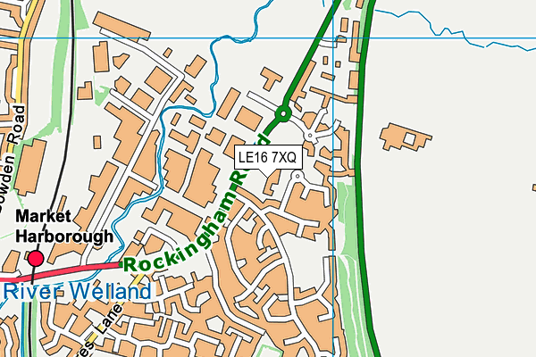 LE16 7XQ map - OS VectorMap District (Ordnance Survey) LE16 7XQ map - OS VectorMap District (Ordnance Survey)