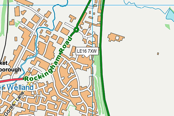 LE16 7XW map - OS VectorMap District (Ordnance Survey) LE16 7XW map - OS VectorMap District (Ordnance Survey)