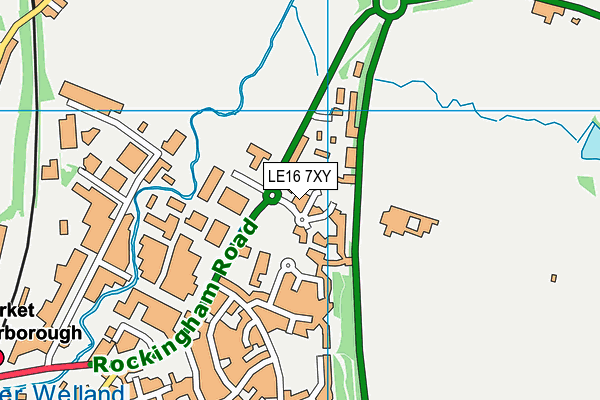 LE16 7XY map - OS VectorMap District (Ordnance Survey) LE16 7XY map - OS VectorMap District (Ordnance Survey)