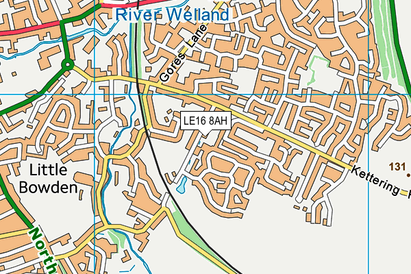 LE16 8AH map - OS VectorMap District (Ordnance Survey) LE16 8AH map - OS VectorMap District (Ordnance Survey)