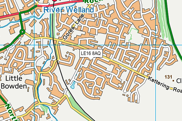 LE16 8AQ map - OS VectorMap District (Ordnance Survey) LE16 8AQ map - OS VectorMap District (Ordnance Survey)