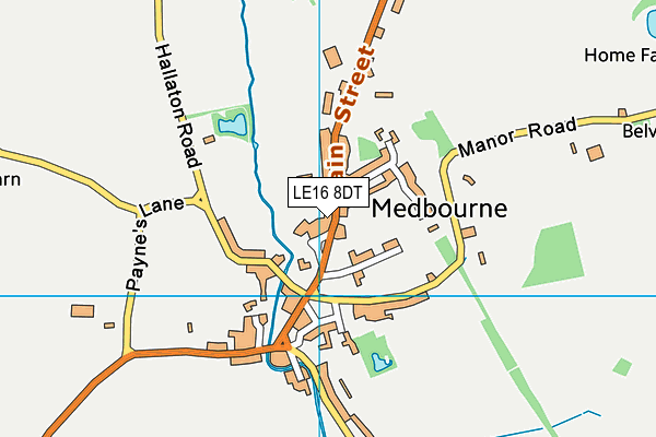 LE16 8DT map - OS VectorMap District (Ordnance Survey) LE16 8DT map - OS VectorMap District (Ordnance Survey)