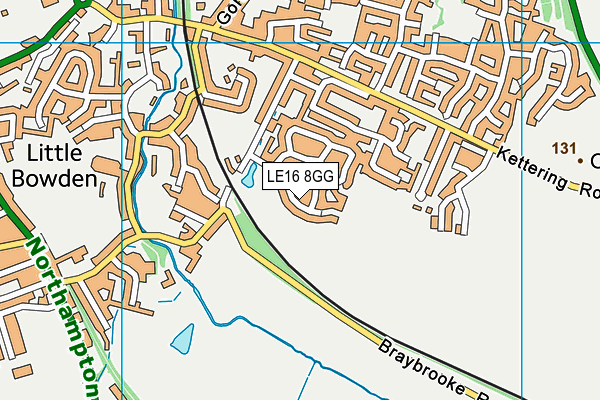 LE16 8GG map - OS VectorMap District (Ordnance Survey) LE16 8GG map - OS VectorMap District (Ordnance Survey)