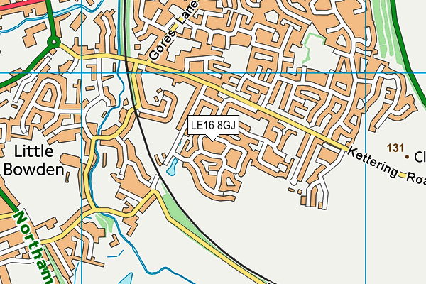 LE16 8GJ map - OS VectorMap District (Ordnance Survey) LE16 8GJ map - OS VectorMap District (Ordnance Survey)