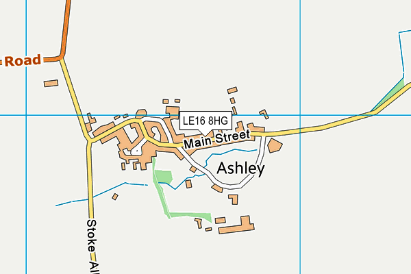LE16 8HG map - OS VectorMap District (Ordnance Survey) LE16 8HG map - OS VectorMap District (Ordnance Survey)