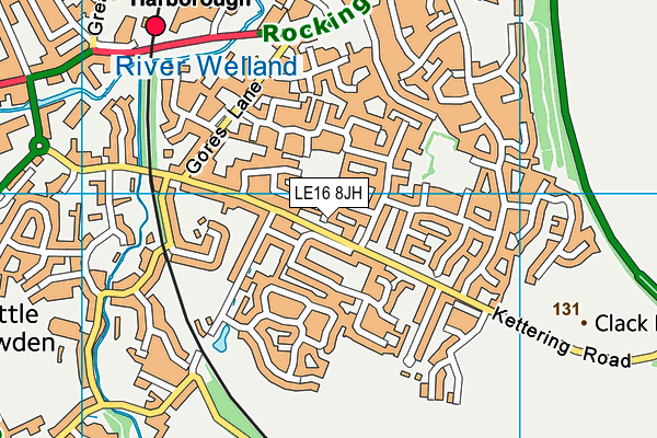 LE16 8JH map - OS VectorMap District (Ordnance Survey) LE16 8JH map - OS VectorMap District (Ordnance Survey)