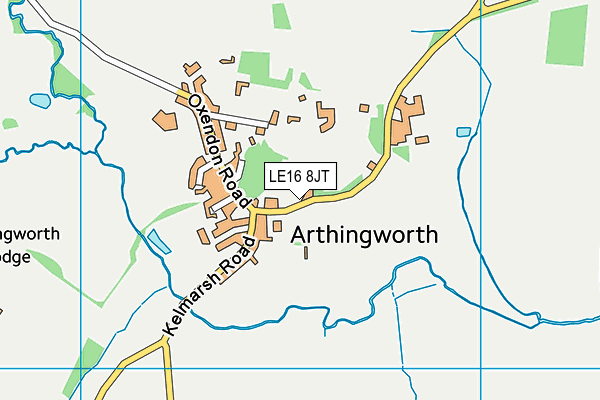 LE16 8JT map - OS VectorMap District (Ordnance Survey) LE16 8JT map - OS VectorMap District (Ordnance Survey)