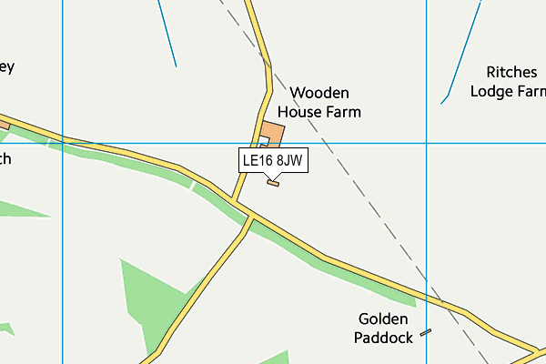 LE16 8JW map - OS VectorMap District (Ordnance Survey) LE16 8JW map - OS VectorMap District (Ordnance Survey)