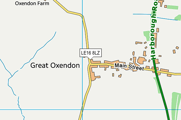 LE16 8LZ map - OS VectorMap District (Ordnance Survey) LE16 8LZ map - OS VectorMap District (Ordnance Survey)