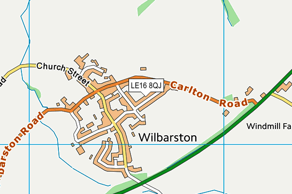 LE16 8QJ map - OS VectorMap District (Ordnance Survey) LE16 8QJ map - OS VectorMap District (Ordnance Survey)