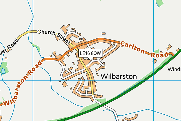 LE16 8QW map - OS VectorMap District (Ordnance Survey) LE16 8QW map - OS VectorMap District (Ordnance Survey)