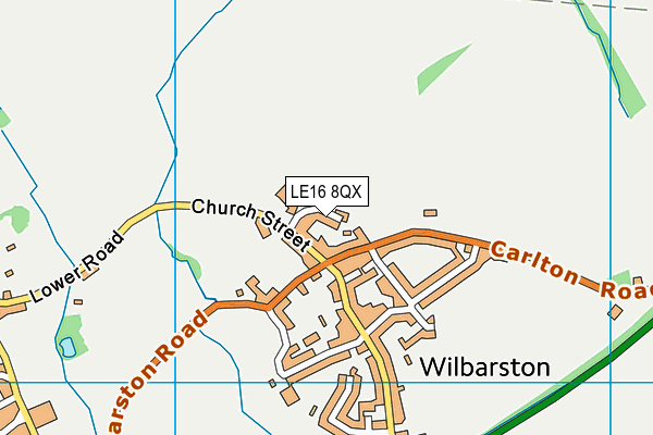 LE16 8QX map - OS VectorMap District (Ordnance Survey) LE16 8QX map - OS VectorMap District (Ordnance Survey)