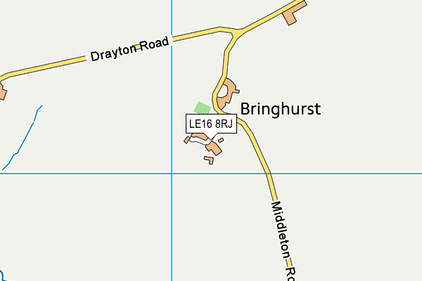 LE16 8RJ map - OS VectorMap District (Ordnance Survey)