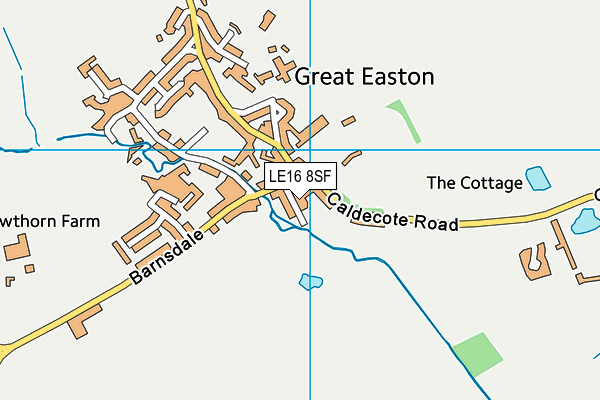 LE16 8SF map - OS VectorMap District (Ordnance Survey)
